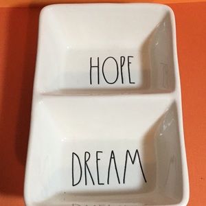 Rae Dunn divided dish hope and Dream NEW